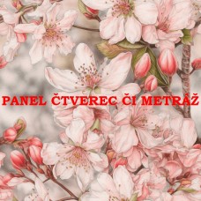 Látkový panel  či metráž kolekce KVĚTINY  300-55