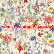 Látkový panel  či metráž kolekce KVĚTINY  300-73