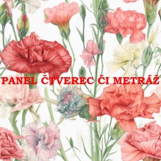 Látkový panel  či metráž kolekce KVĚTINY  300-85