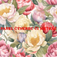 Látkový panel  či metráž kolekce KVĚTINY  300-87
