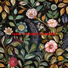 Látkový panel  či metráž KVĚTINY  312-1370