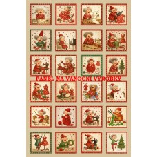 Látkový panel  - na adventní kalendář, pexeso  334-185 bez čísel