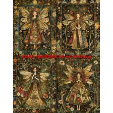 Látkový panel - sada - kolekce MAGICKÝ LES  - MYSTICKÉ VÍLY 399-81