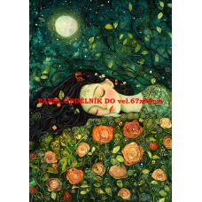 Látkový panel  kolekce ZELENÁ VÍLÍ POHÁDKA  494-109