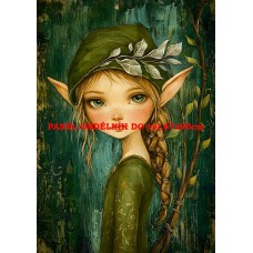 Látkový panel  kolekce ZELENÁ VÍLÍ POHÁDKA  494-117