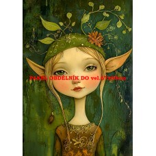 Látkový panel  kolekce ZELENÁ VÍLÍ POHÁDKA  494-121