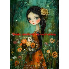 Látkový panel  kolekce ZELENÁ VÍLÍ POHÁDKA  494-136