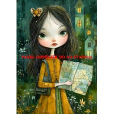 Látkový panel  kolekce ZELENÁ VÍLÍ POHÁDKA  494-141