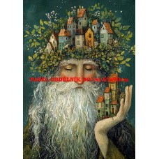 Látkový panel  kolekce ZELENÁ VÍLÍ POHÁDKA  494-182