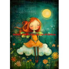 Látkový panel  kolekce ZELENÁ VÍLÍ POHÁDKA  494-221