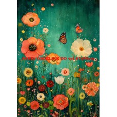 Látkový panel  kolekce ZELENÁ VÍLÍ POHÁDKA  494-42