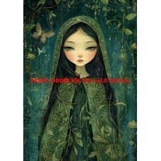 Látkový panel  kolekce ZELENÁ VÍLÍ POHÁDKA  494-52