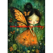 Látkový panel  kolekce ZELENÁ VÍLÍ POHÁDKA  494-88