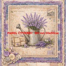 Látkový panel  kolekce DENIM LACE LAVENDER 497-658