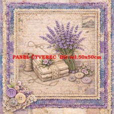 Látkový panel  kolekce DENIM LACE LAVENDER 497-661