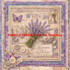 Látkový panel  kolekce DENIM LACE LAVENDER 497-662