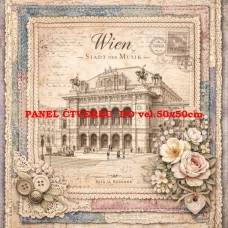 Látkový panel  kolekce DENIM LACE CITIES  497-666