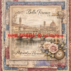 Látkový panel  kolekce DENIM LACE CITIES  497-670