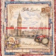 Látkový panel  kolekce DENIM LACE CITIES  497-679