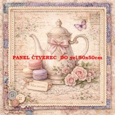 Látkový panel  kolekce DENIM LACE CAFÉ  497-724