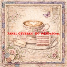 Látkový panel  kolekce DENIM LACE CAFÉ  497-725