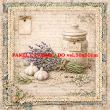 Látkový panel  kolekce DENIM LACE HERBS  497-739
