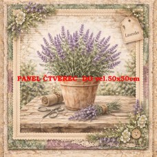 Látkový panel  kolekce DENIM LACE HERBS  497-762