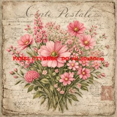 Látkový panel kolekce RŮŽOVÉ KVĚTINY 531-330