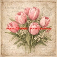 Látkový panel kolekce RŮŽOVÉ KVĚTINY 531-331