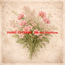 Látkový panel kolekce RŮŽOVÉ KVĚTINY 531-333