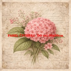 Látkový panel kolekce RŮŽOVÉ KVĚTINY 531-335