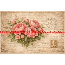 Látkový panel kolekce RŮŽOVÉ KVĚTINY  531-337