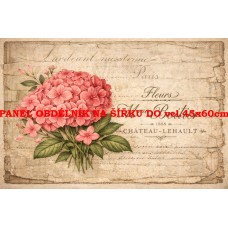 Látkový panel kolekce RŮŽOVÉ KVĚTINY  531-338