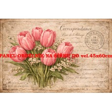 Látkový panel kolekce RŮŽOVÉ KVĚTINY  531-341