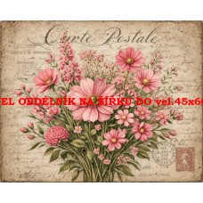 Látkový panel kolekce RŮŽOVÉ KVĚTINY  531-342