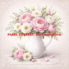 Látkový panel kolekce KVĚTINY 595-28