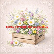 Látkový panel kolekce KVĚTINY 595-30