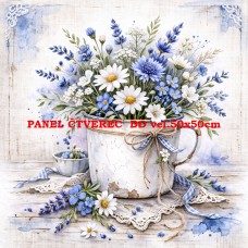 Látkový panel kolekce KVĚTINY 595-33