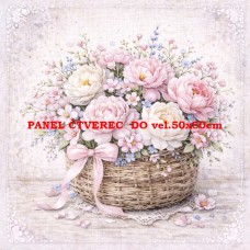 Látkový panel kolekce KVĚTINY 595-36