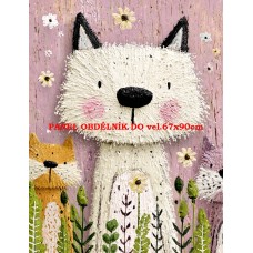 Látkový panel  kolekce  PASTELOVÝ SVĚT 605-214