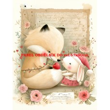 Látkový panel  kolekce  PASTELOVÝ SVĚT 605-251