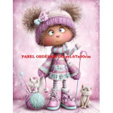 Látkový panel  kolekce  PASTELOVÝ SVĚT 605-321