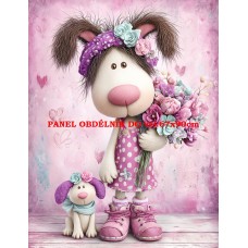 Látkový panel  kolekce  PASTELOVÝ SVĚT 605-335