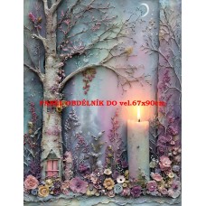 Látkový panel  kolekce  PASTELOVÝ SVĚT 605-73