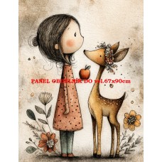 Látkový panel  kolekce DĚTSKÝ DREAMY  SVĚT  606-161