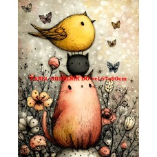 Látkový panel  kolekce DĚTSKÝ DREAMY  SVĚT  606-27