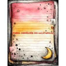 Látkový panel  kolekce DĚTSKÝ DREAMY  SVĚT  606-97