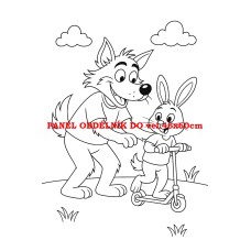 Látkový panel  kolekce POHÁDKOVÉ OMALOVÁNKY 607-10