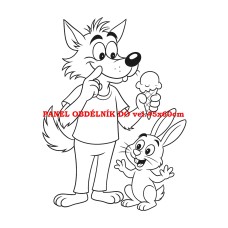 Látkový panel  kolekce POHÁDKOVÉ OMALOVÁNKY 607-11