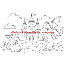 Látkový panel  kolekce  OMALOVÁNKY 607-118